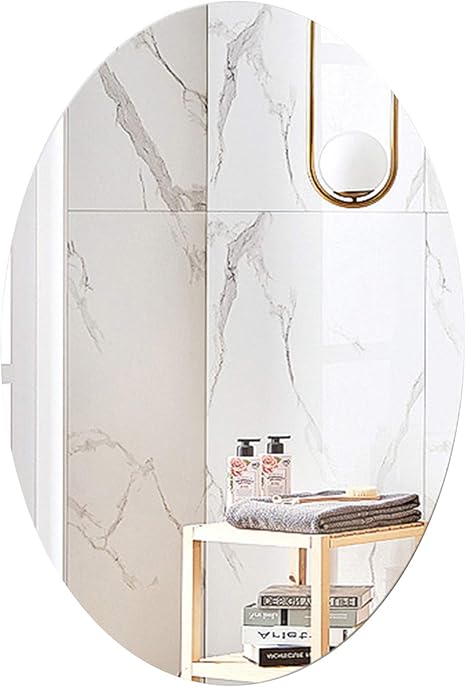 WWWRL Ovaler An Der Wand Montierter Badspiegel, Moderner Rahmenloser