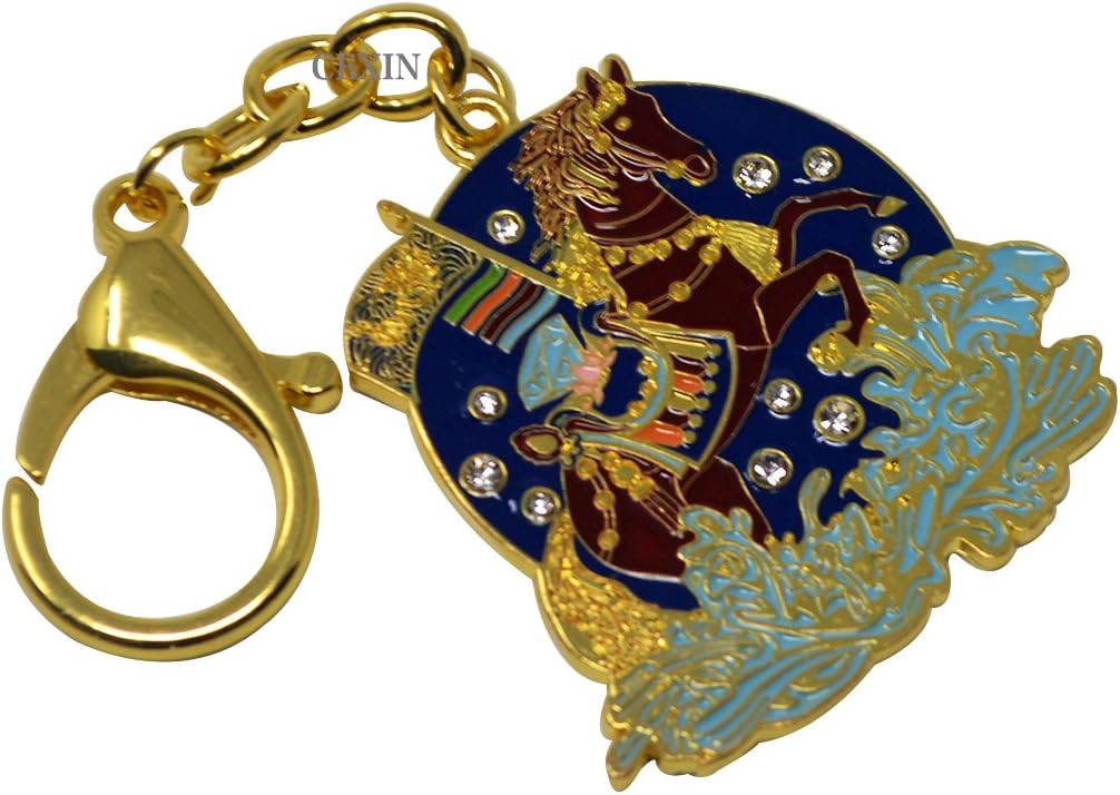 2018 Fengshui Magical Windhorse Amulet W Free Red String Bracelet W3324, Blue, 11.3cm/4.5inch