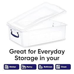 Superio Clear Storage Boxes with Lids, Plastic