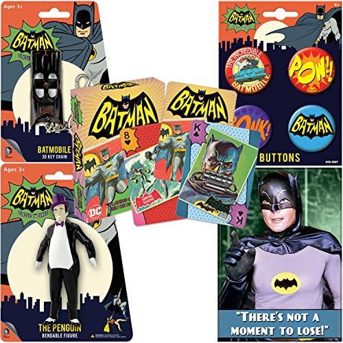 PopShoppes The Penguin (Batman Classic TV Series) PopBox (Bendable Figure, Playing Cards, Bendable Keychain, Magnet and Button Set)