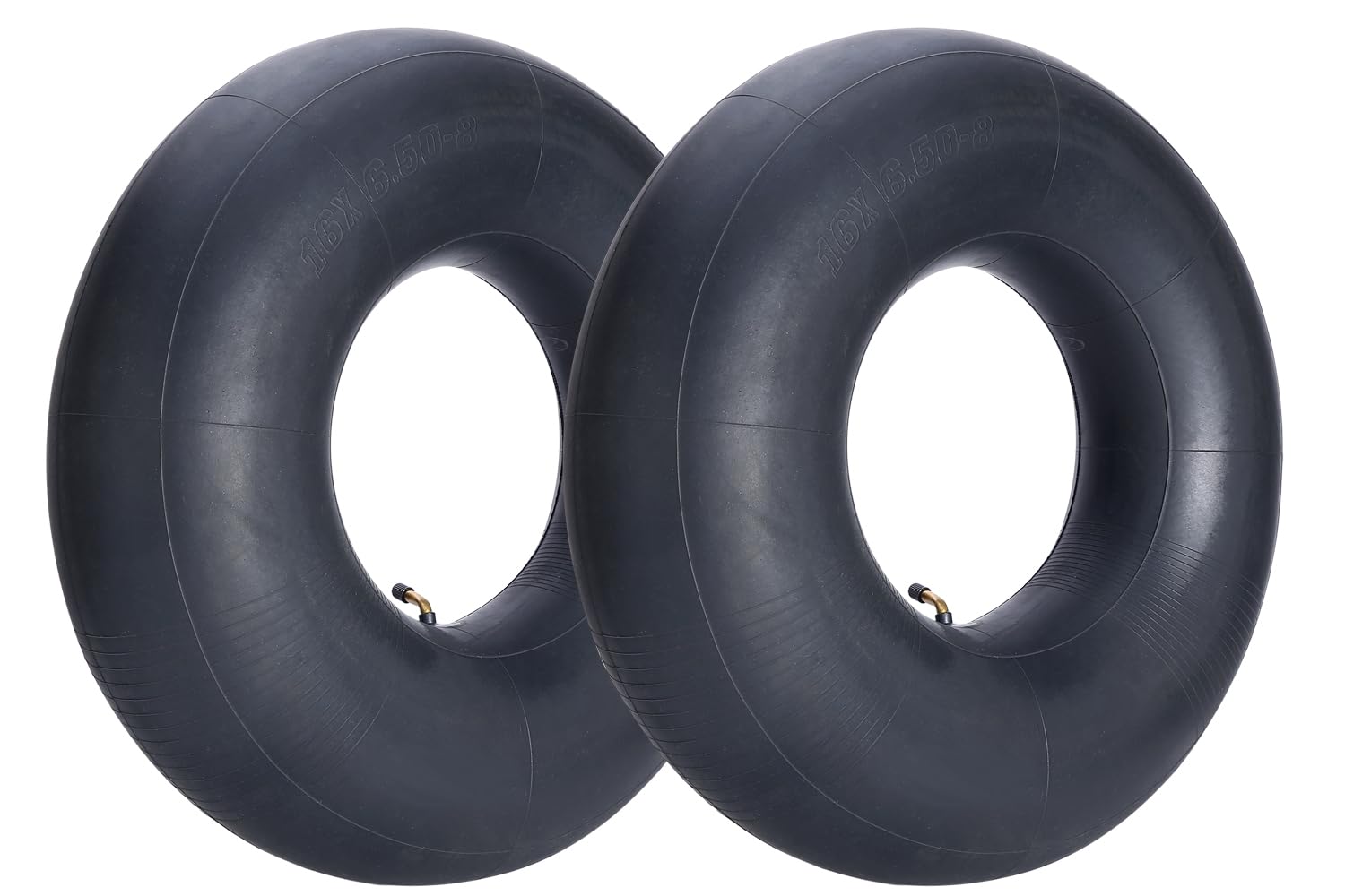Photo 1 of (2-Pack) Fastvert 16x6.50-8 / 16x7.50-8 Heavy-Duty Inner Tubes with TR-87 Bent Valve Stem – Compatible with Lawn Mowers, Tractors, Wheelbarrows& More