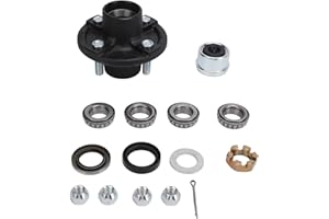 Klanata 4 on 4 Inch Trailer Hub Kit – 2000 lbs Capacity Idler Hub for 1" & 1-1/16" Straight Spindles