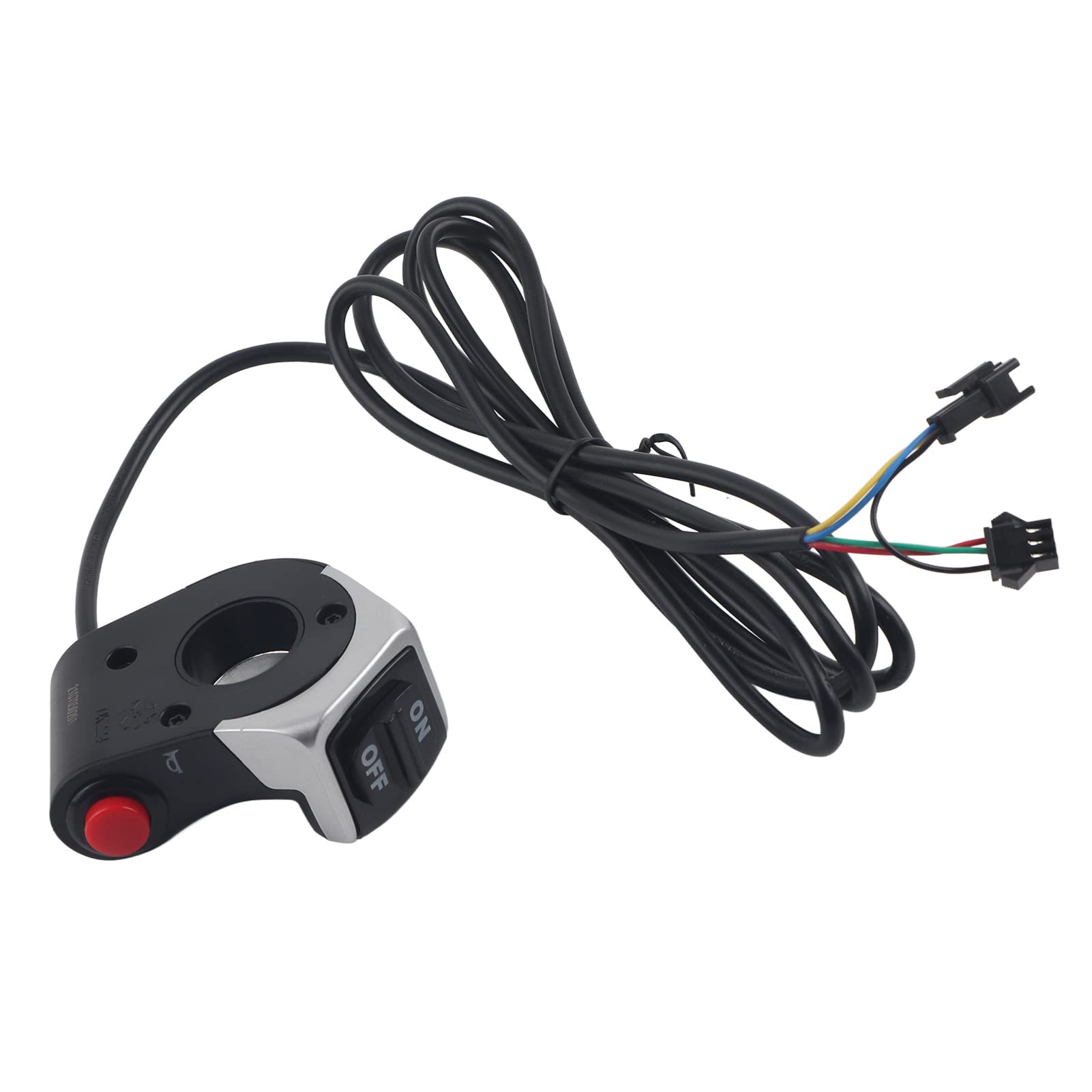 Tbest Electric Bike Switch, 2 in 1 Light Horn Switch Button, Push Button Actuator, ON-OFF-ON