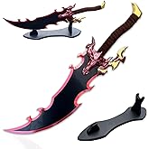 24.8" Anime Demon King Soralion Full Metal Sword with Display Stand Sung Jinwoo Cosplay Sword Dragon Handle,for Cosplay,Display,Collection,Gift