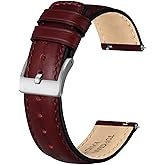 BISONSTRAP Leather Watch Strap for Men and Women, Oil Pull-Up Leather, Quick Release Replacement Bands, Band Width 18mm 20mm 22mm