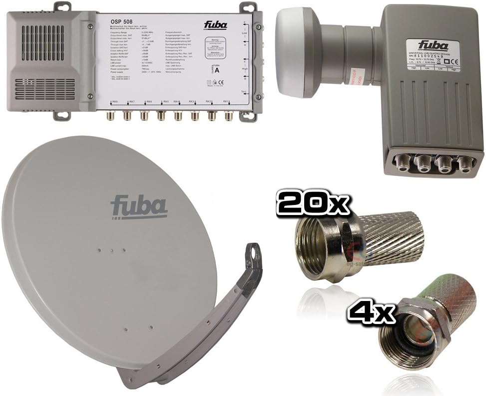 SatAnlage für 8 Teilnehmer FUBA DAA850, Weiß, FUBA LNB, FUBA Multischalter Amazon.de Alle SatAnlage für 8 Teilnehmer FUBA DAA850, Weiß, FUBA LNB, FUBA Multischalter Amazon.de Alle