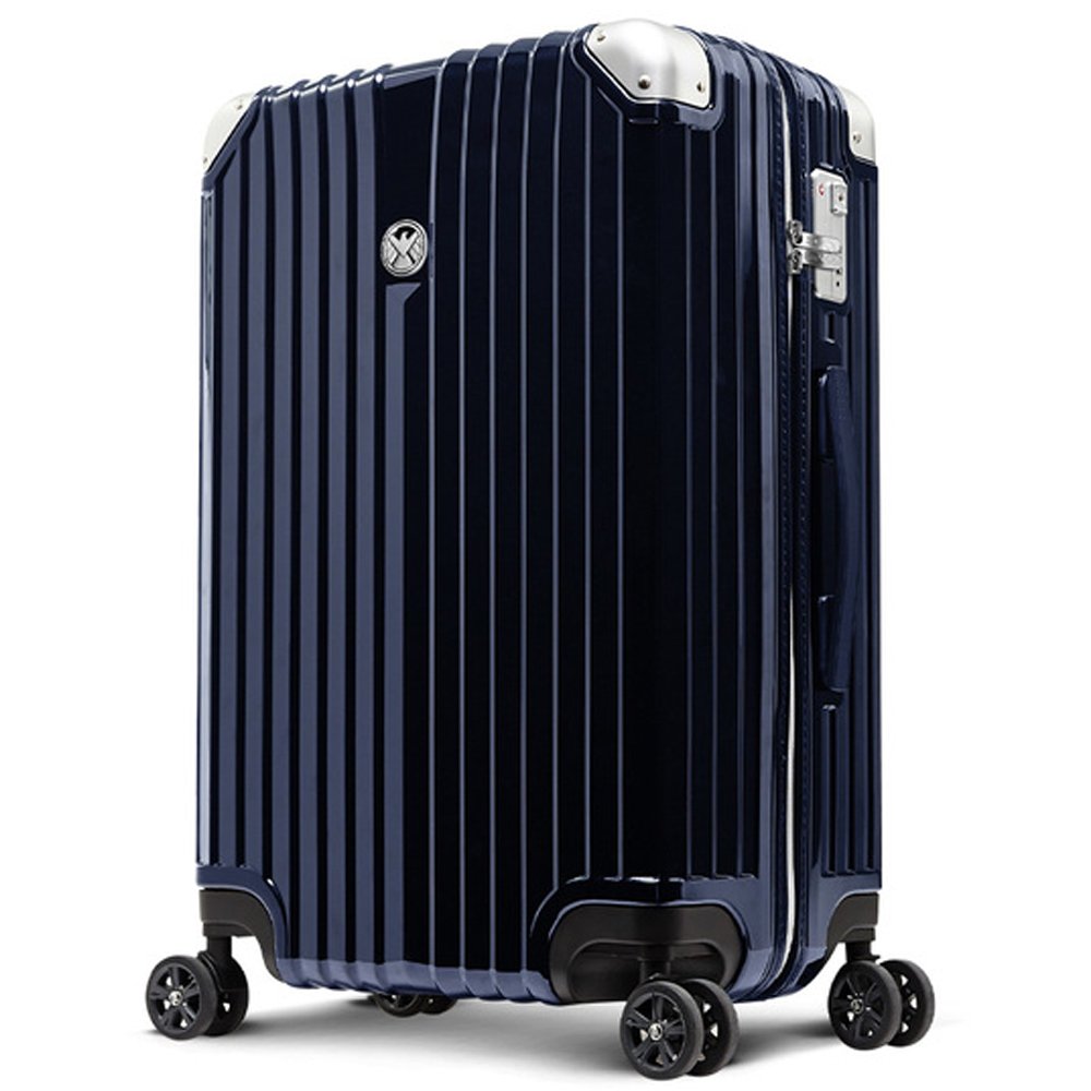 格安saleスタート ジッパータイプ マーベルバック マーベルグッズ アメコミ 長期旅行 機内持ち込みサイズから 紺色 ネイビー シールド マーベル S H I E L D Marvel キャリーバッグ スーツケース 旅のセレクトショップ Tsaロック L B075qcg1sh キャラクター Okoban