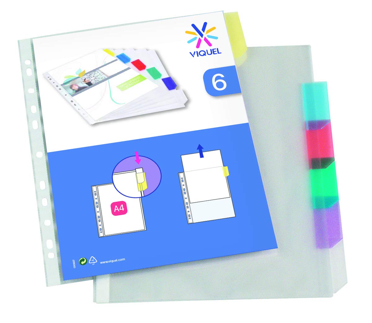 Viquel 154116-04 6 Dividers A4 Pockets