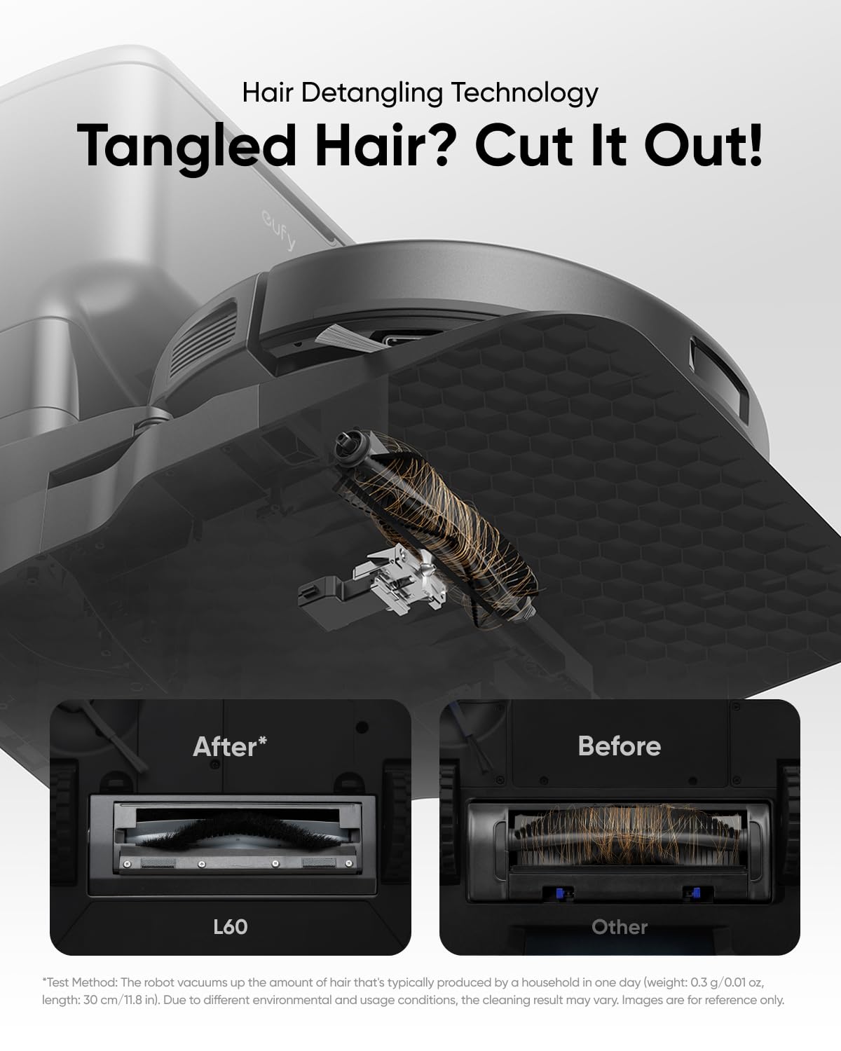 eufy L60 Hybrid Robot Vacuum with Self Empty Station, Hair Detangling Technology, Up to 60 Days of Hands Free Cleaning, Ultra Strong 5,000 Pa Suction to Remove Hair, Dust, Mop Pad - Image 3