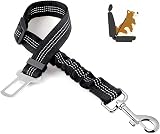 THE ONE Dog Seat Belt Car Harness Adjustable 360° Swivel Reflective Black