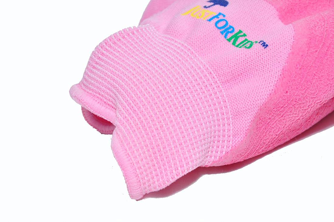 G & F PRODUCTS 2040-2P JustForKids Premium MicroFoam Texture Coated Kids Garden Gloves, Kids Work Gloves, Pink, 1 Pair