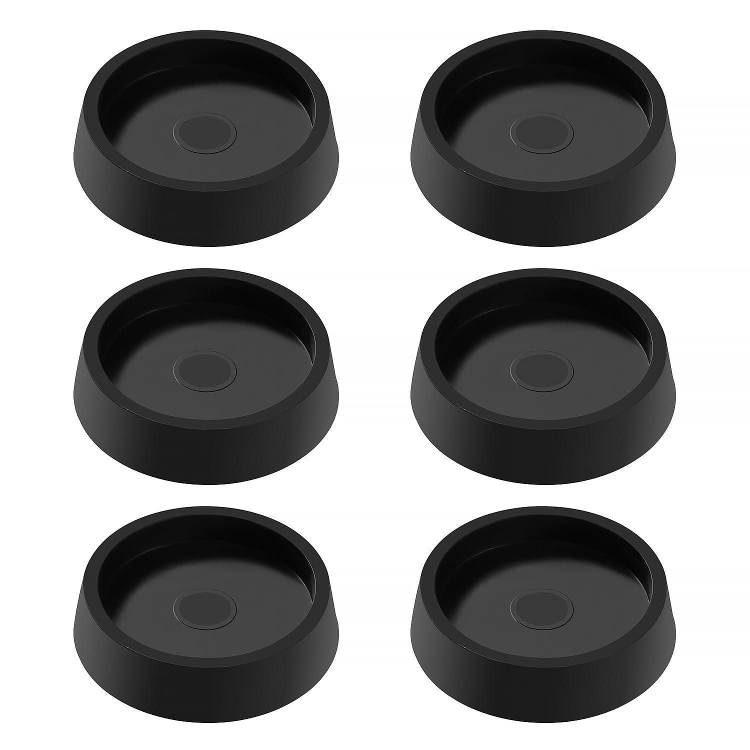 VooGenzek 6 PCS Rubber Caster Pad, Round Non-Slip Feet Pad, Chair Leg Floor Protector, Suitable for All Floors and Furniture Wheels