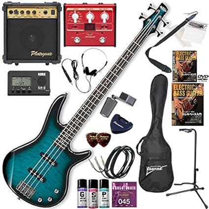 Amazon Ibanez エレキベース 初心者 入門 人気gioシリーズ アイバニーズの人気シリーズ Sr のgio版 マルチエフェクターも入ってる 最強の点セット Gsr370 Tms トランスペアレントマリンサンバースト ベースセット 楽器