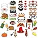FRIDAY NIGHT Thanksgiving Day Friendsgiving Turkey Photo Booth Props Kit for Autumn Party Decorations Supplies(38 Cutouts)
