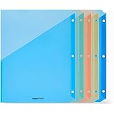 �鶹�� Basics Binder Organizer Poly Jacket, 3 Hole Punch, Assorted Colors, Pack of 5