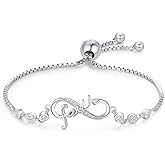 Suiknsn Faith/Jesus Bracelet for Women 925 Sterling Silver Infinity Love Adjustable Bracelets Christian Religious Bracelet Jewelry Birthday Graduation Gifts for Friend Her Daughter