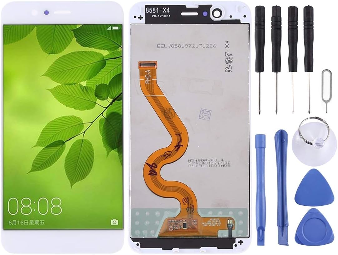Mea3471de LCD Screen and Digitizer Full Assembly with Frame for Huawei Nova 2 Plus(White) (Color : White)
