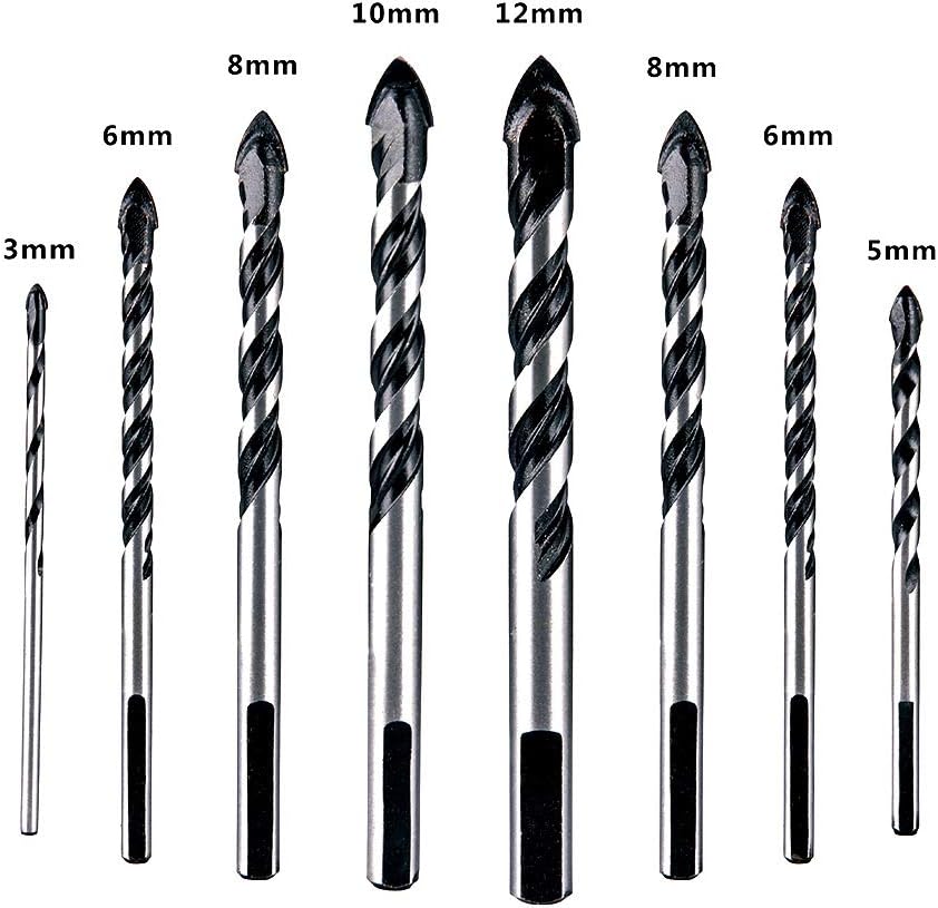 Set 8 Punte Trapano Per Materiali Duri - Vetro, Piastrelle, Ceramica, Marmo | Diametri 3-12mm - Foto 8