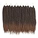 VRHOT 6Packs 18'' Box Braids Crochet Hair Small Synthetic Hair Extensions Twist Crochet Braids Hairstyles Braiding Hair Style Long Dreadlocks for Black Women 18 inch (18 inch, T1B/30)