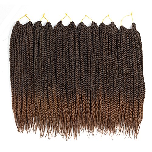 Vrhot 6packs 18 Box Braids Crochet Hair Small Synthetic Hair