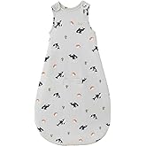 AnZai Merino Wool & Organic Cotton Sleep Sack for 2-24 Months - 2 Way Zipper Adjustable Sleeping Bag, Year Round