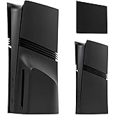 5PCS Face Plates Cover for PS5 Pro Disc and Digital Edition, Matte FacePlate Shell Accessories Compatible with PlayStation 5 Pro Protective Panel (Black)