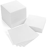 AH AMERICAN HOMESTEAD Cocktail Napkins-Disposable Beverage/Bar Napkins-White Linen-Like Square Napkins-Eco-Friendly & Compostable-Everyday Use, Party or Wedding 4.75inch x 4.75inch (100 Count, White)