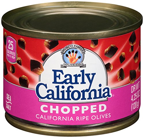 Early California 4.25 oz. Chopped Ripe Black Olives, 24-Cans