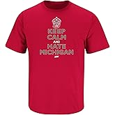 Smack Apparel Keep Calm and Hate Michigan T-Shirt for Ohio State College Fans (SM-5XL)