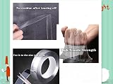 onnzuw Double Sided Adhesive Tape 3M x 2mm x 3cm Transparent Removable Reusable view 4