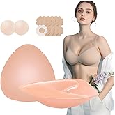 Gadhevia Double Sided Sticky Bra Inserts Reusable Push Up Lift Self-Adhesive Pads for Strapless, Bikini, Swimsuit