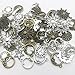 80 PCS Sun Moon Star Charms Collection - Mixed Antique Silver Bronze Metal Alloy Pendants for Jewelry Making DIY Findings (HM81)
