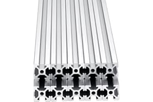 IXGNIJ 10pcs 48inch T Slot 2020 Aluminum Extrusion European Standard Anodized Linear Rail for 3D Printer Parts and CNC DIY 1220mm Silver(48inch)