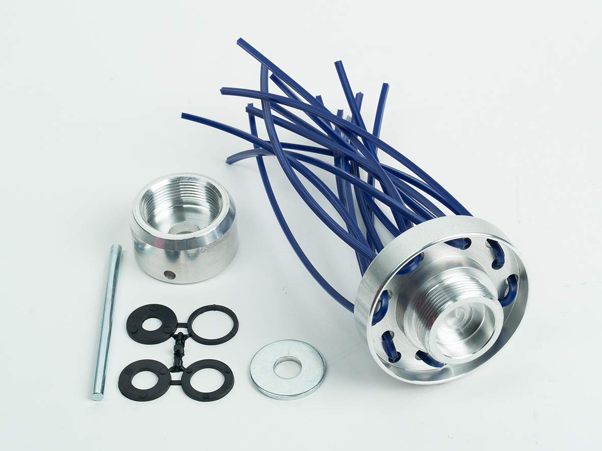 Ratioparts 6-707 Weed Brush OCTO 200 mm 25.4 mm Diameter Bore 8 Thread Wild Herb Brush Cleaning Brush Blue