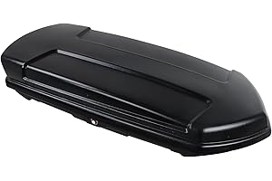 AUSUM MOTOR Rooftop Cargo Box Hard Shell Cargo Carrier Boxes Large 14 Cubic Feet Car Top Mount Travel Luggage Storage, Dual Side Opening, 110 LBS Capacity Waterproof Carrier Box Extra Keys Matte Black