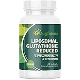 Liposomal Glutathione 2000 MG, Superior Absorption, Glutathione Supplement with Hyaluronic Acid + Collagen Peptide + Resveratrol, Powerful Antioxidant, Health Aging, 60 Count