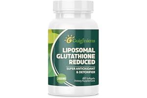 Guigmiens Liposomal Glutathione 2000 MG, Superior Absorption, Glutathione Supplement with Hyaluronic Acid + Collagen Peptide + Resveratrol, Powerful Antioxidant, Health Aging, 60 Count