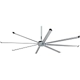 Big Ass Fans 3025 Universal Mount 6 Silver Blades Ceiling Fan