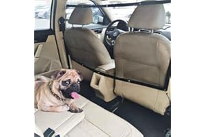Car Dog Barrier Net for Jeep Wrangler JK 2014-2018, Pet Transportation Divider Mesh Stretchable Backseat Protection Fence Adj