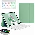 Keyboard Case for Samsung Galaxy Tab S10 Ultra 14.6'' 2024 (SM-X920), Built in Pencil Holder, Magnetic Detachable Wireless Backlight Keyboard with Bluetooth Mouse,Green
