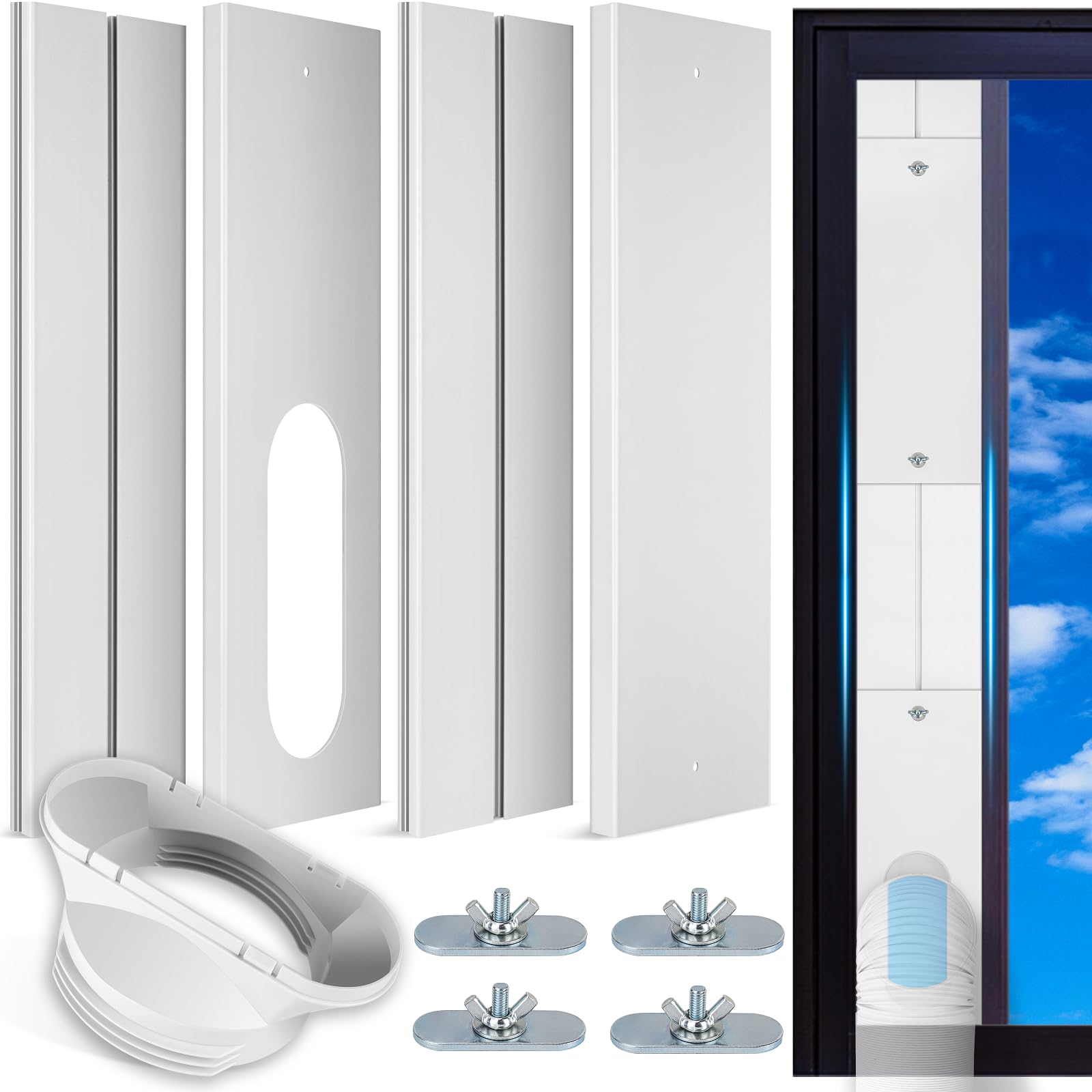 TigeJoy Portable Air Conditioner Window Seal Kit with Universal Coupler