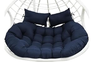 Double Egg Chair Cushion Replacemen，Thickened 100% Cotton Waterproof Double Egg Swing Chairs Cushion，Removable Swing Eggs Cha