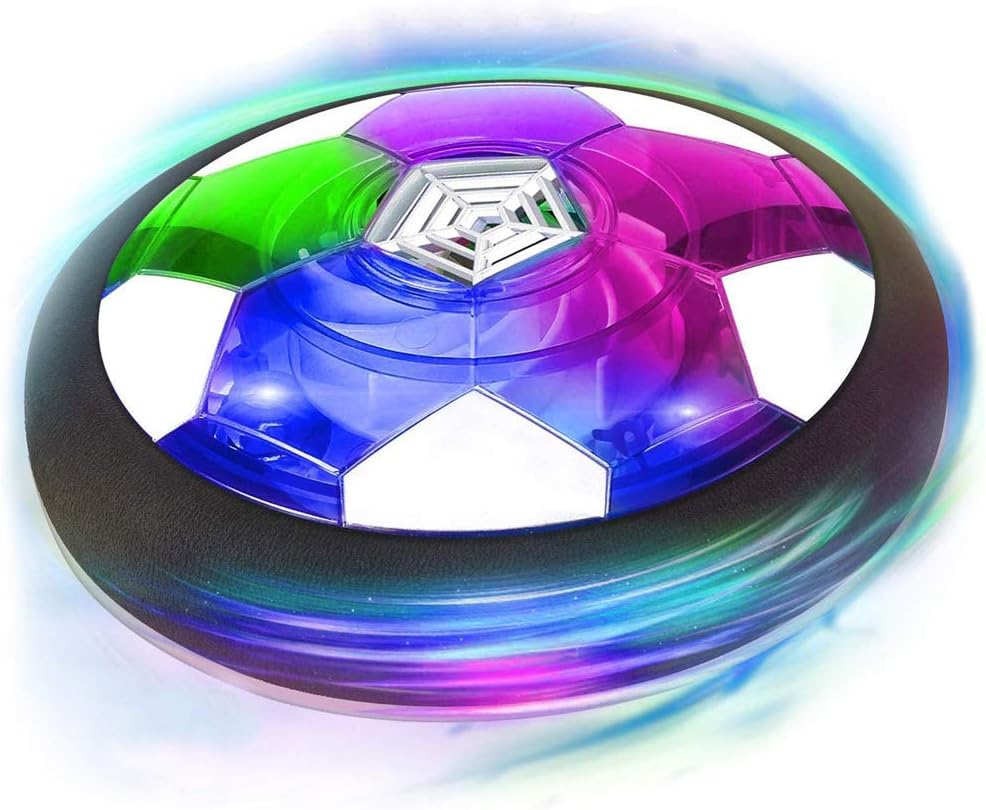 WenToyce Hover Soccer Ball, Kids Toys Air Soccer Rechargeable Indoor Soccer Toys for Boys-Girls-Toddler Floating Football with Light and Foam Bumper: Toys & Games