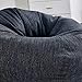 Aonier Fuf Soft Cotton Filled Cotton Bean Bag Chair for Kids Large Black Lenox Shredded Soft Silk Wadding Filling (Large, Black)