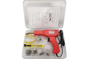 Zkaybb Upgraded Plastic Welder, Plastic Welding Kit, Hot Stapler Kit, Plastic Welder Gun Kit, Car Bumper Repair Kit, Plastic Repair Kit, Portable Toolbox