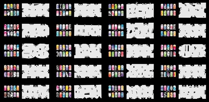 Amazon Co Jp Abestair 再利用可能なエアブラシ ネイル アート ステンシル 280 デザイン テンプレート シート キット セット 6 ホビー