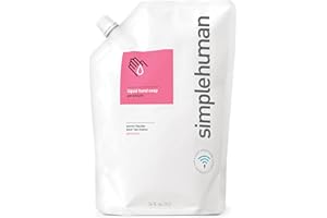simplehuman Geranium Moisturizing Liquid Hand Soap Refill Pouch, 1 Liter / 34 Fl. Oz.