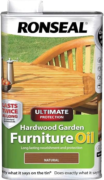 Ronseal Ultimate Protection Hardwood Garden Furniture Oil Natural 1L