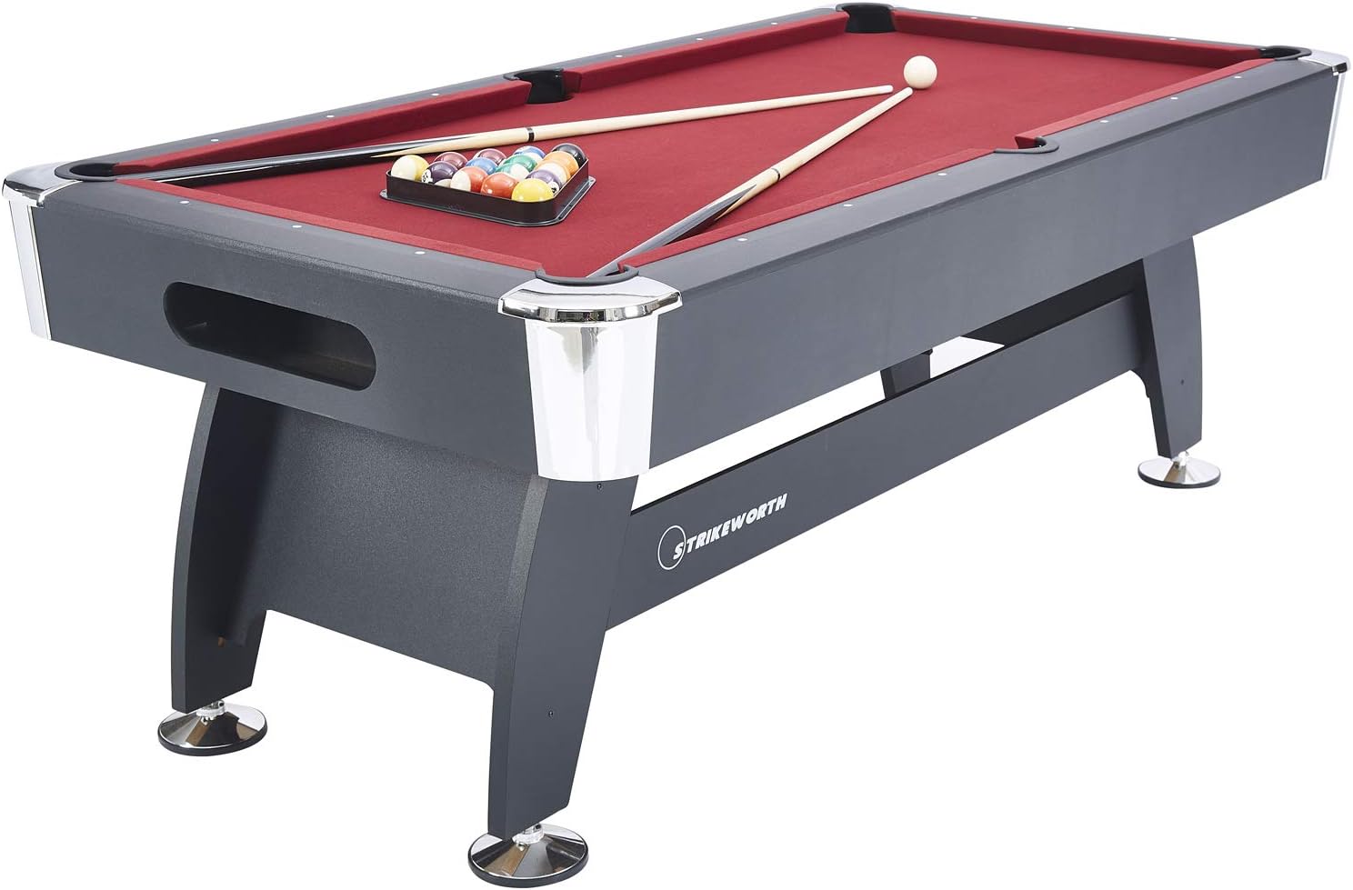 Strikeworth 7ft Pro American Deluxe Pool table with Red Cloth Amazon