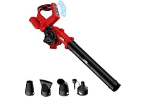 YAWV Leaf Blower, Cordless Leaf Blower for Milwaukee M18 Battery, 3 Speed Modes Up to 200MPH, 270° Rotatable Electric Leaf Blower with 4 Blowing Nozzles for Lawn Care and Yard(Battery Not Included)